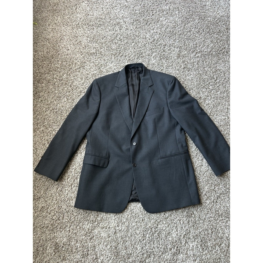 Brooks Brothers 346 Men's Blazer 46R Charcoal Wool Blend Sport Coat Stretch Gray